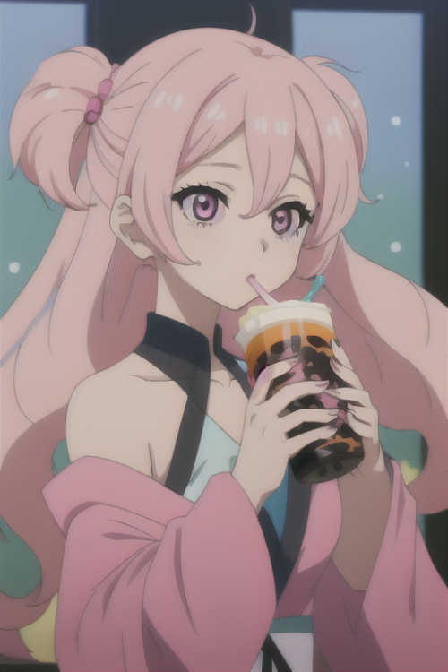 beautiful anime woman drinking a boba, vibrant colors, perfect hands, pink hair
Negative prompt: dull, ugly, deformed, multiple straws, missing fingers, extra fingers, ugly hands, too many fingers, extra digits, broken straw
Steps: 20, Sampler: Euler a, CFG scale: 7, Seed: 2456309682, Size: 512x768, Model hash: 4f24a26d75, Model: animelike25D_animelike25DV11Pruned